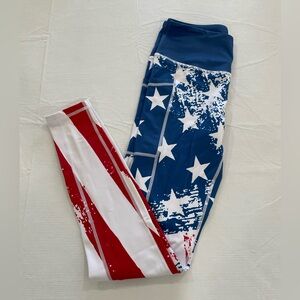 CVG Constantly Varied Gear American Flag Full Length Size Small Leggings